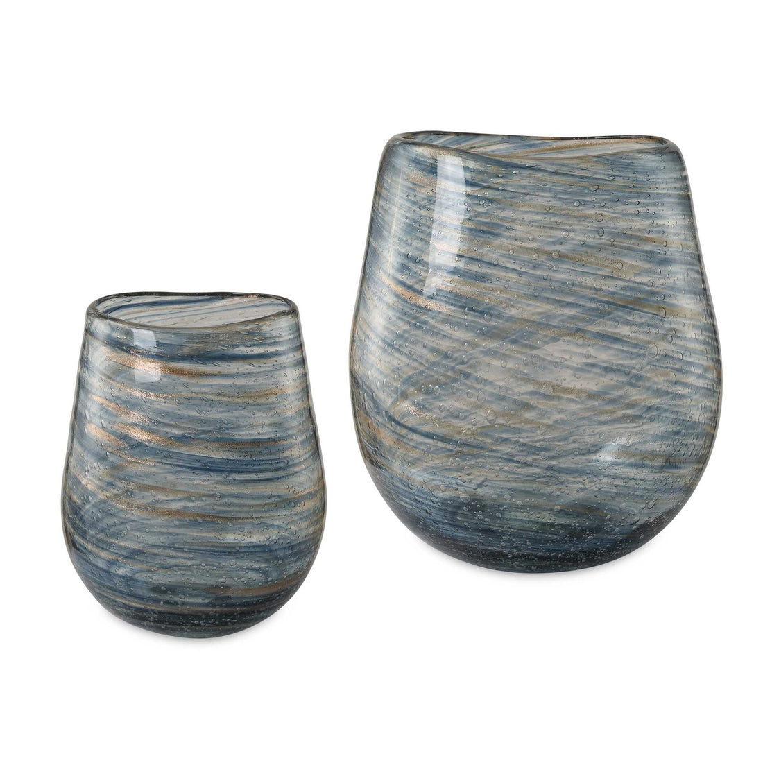 UTTERMOST Aurora Swirl Vases Set Of 2 - Decorative Accents