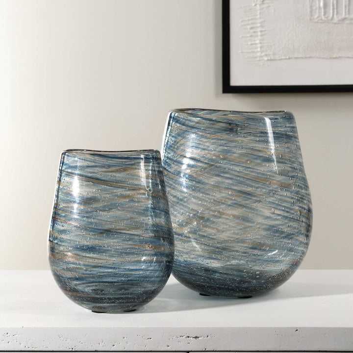UTTERMOST AURORA SWIRL VASES - Decorative Accents