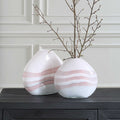 UTTERMOST BLUSH SWIRL VASES - Decorative Accents