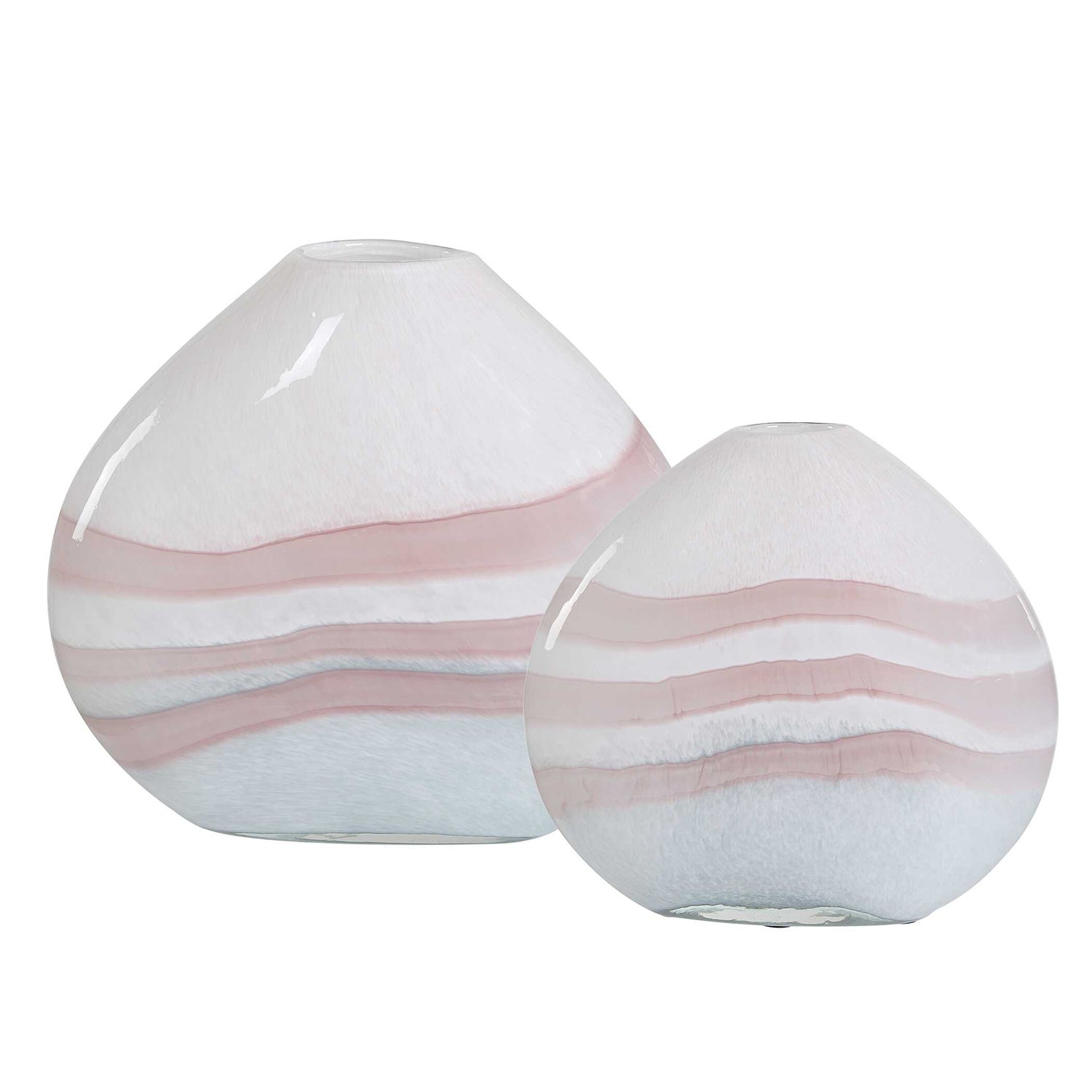 UTTERMOST Blush Swirl Vases Set Of 2 - Decorative Accents