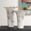 UTTERMOST RUFFLED PETAL VASES - Decorative Accents