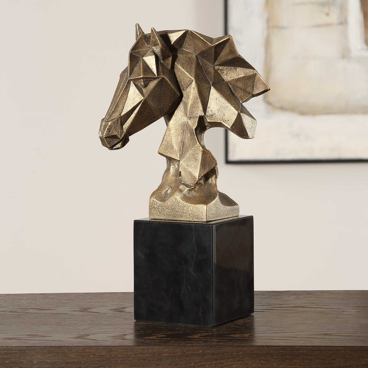 UTTERMOST Chiseled Horse Bust Sculpture - Decorative Accents