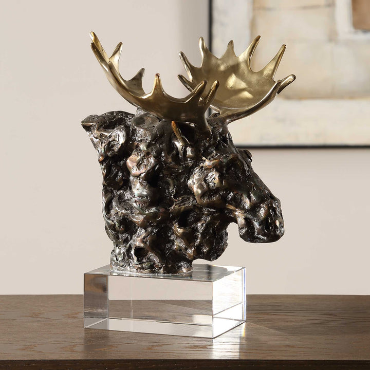 UTTERMOST MOOSE BUST SCULPTURE - Decorative Accents