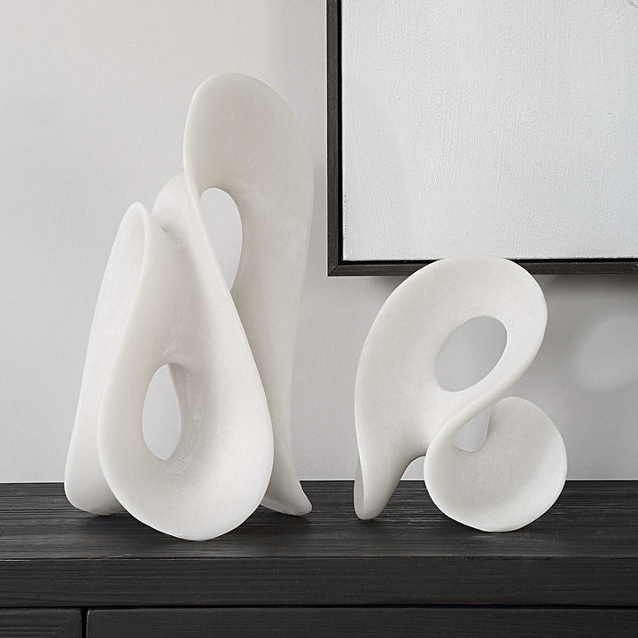 UTTERMOST Silent Wave Sculptures Set Of 2 - Decorative Accents