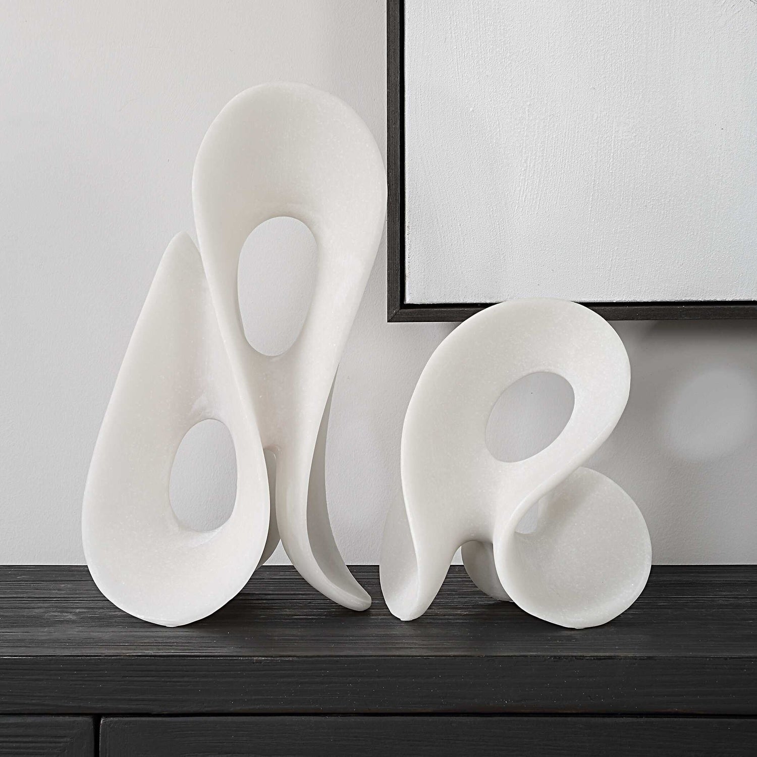 UTTERMOST Silent Wave Sculptures Set Of 2 - Decorative Accents