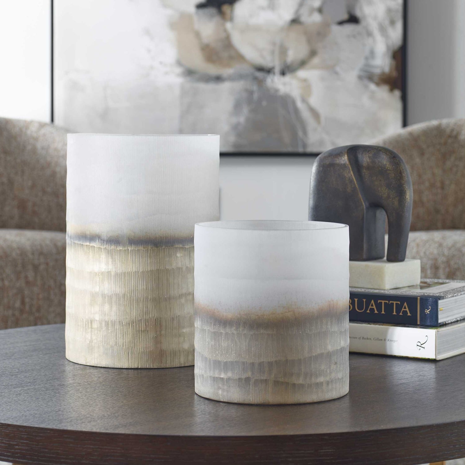 UTTERMOST Ombra Modern Vases Set Of 2 - Decorative Accents