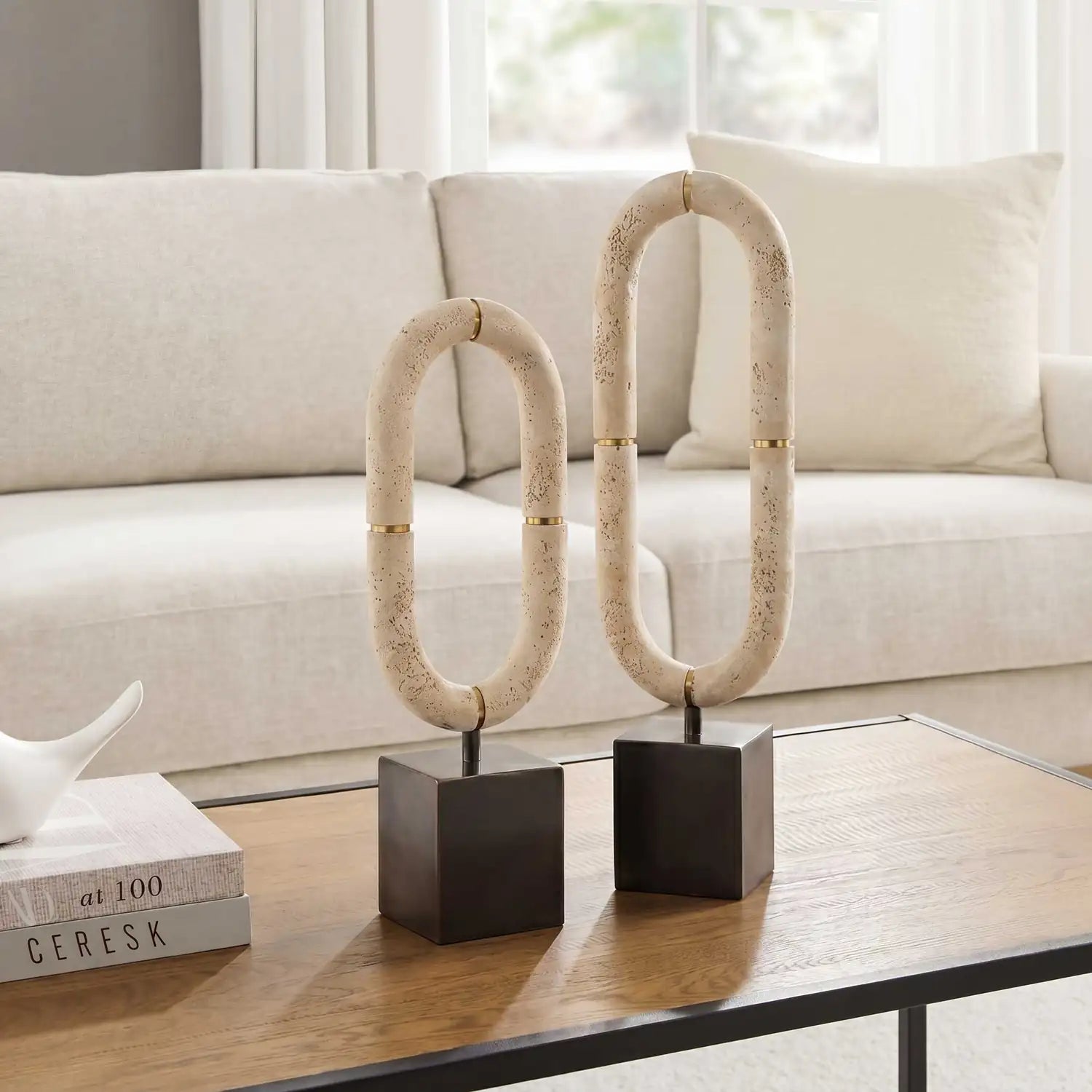 UTTERMOST Oval Sculptures Fusion Set Of 2 - Decorative Accents