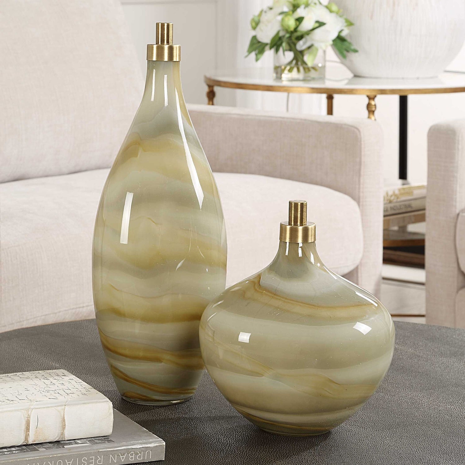 UTTERMOST CASCADE BOTTLES - Decorative Accents