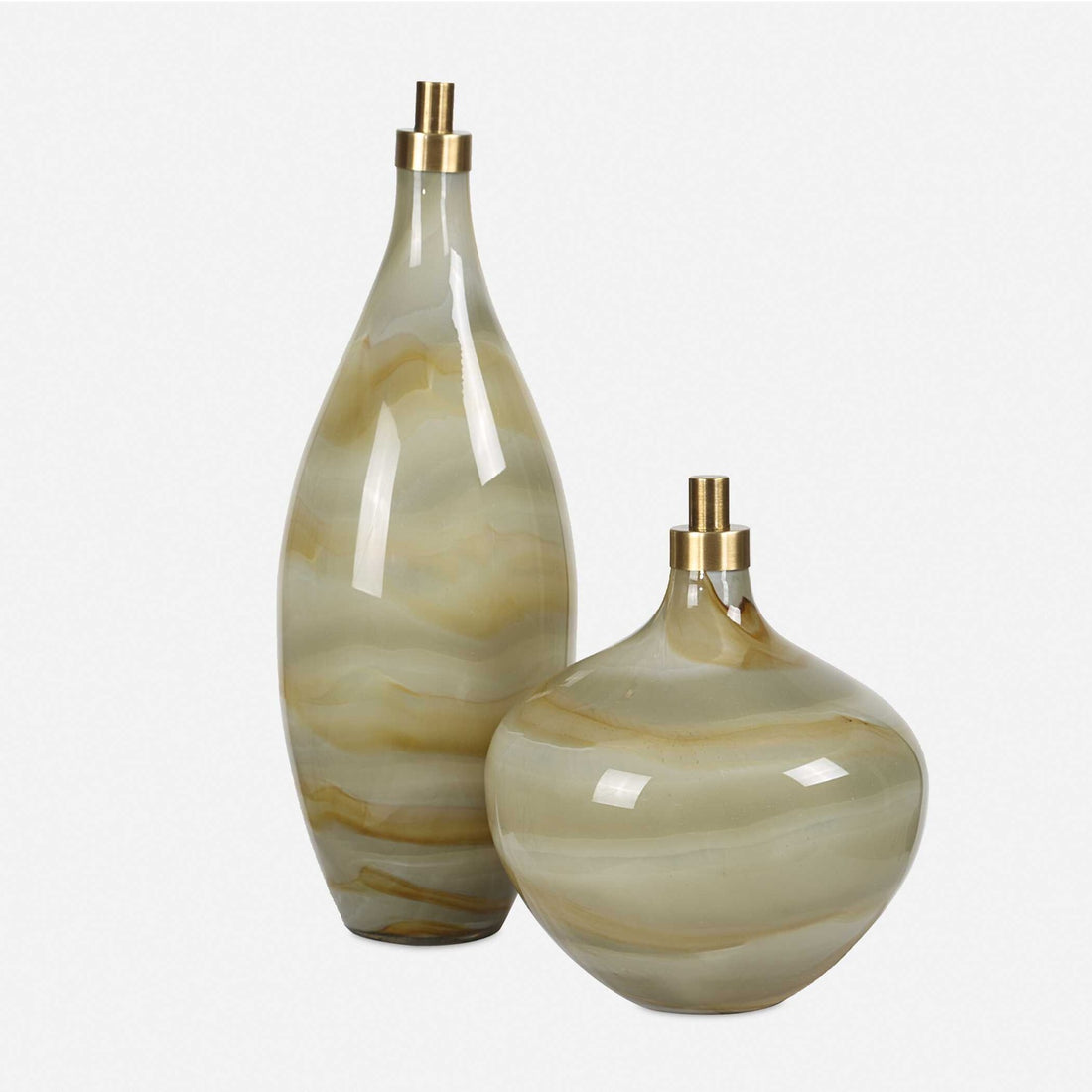 UTTERMOST Cascade Bottles Set Of 2 - Decorative Accents
