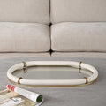 UTTERMOST CYPRUS LEATHER OVAL TRAY - Decorative Accents