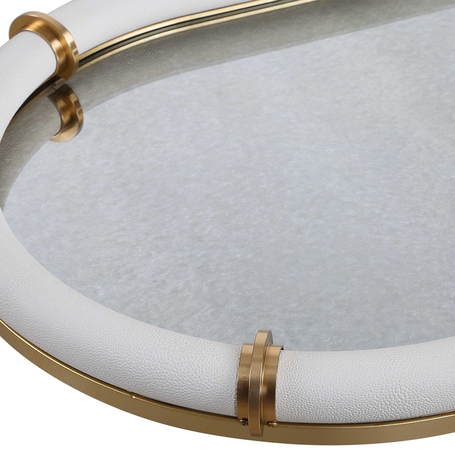UTTERMOST CYPRUS LEATHER OVAL TRAY - Decorative Accents