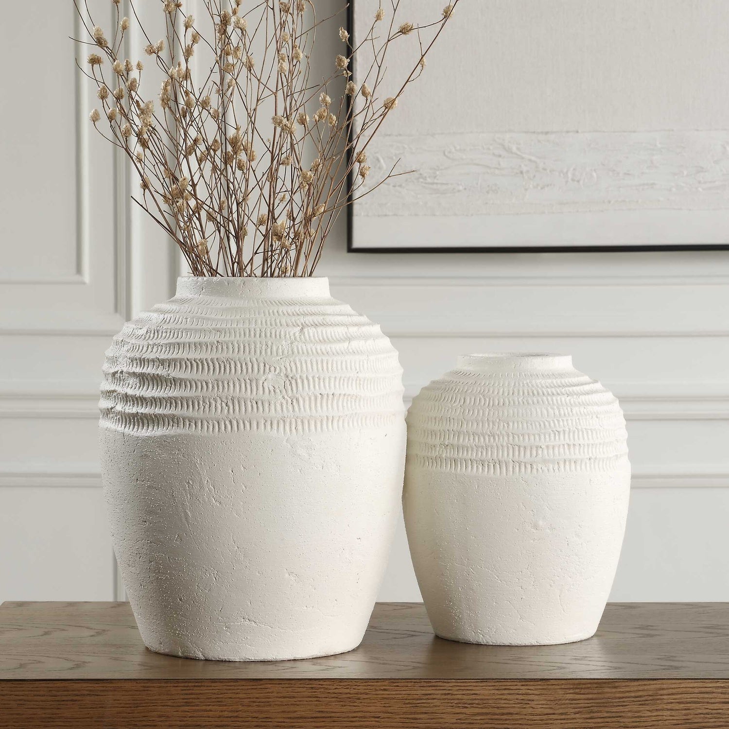 UTTERMOST Luna Ridge Vases Set Of 2 - Decorative Accents
