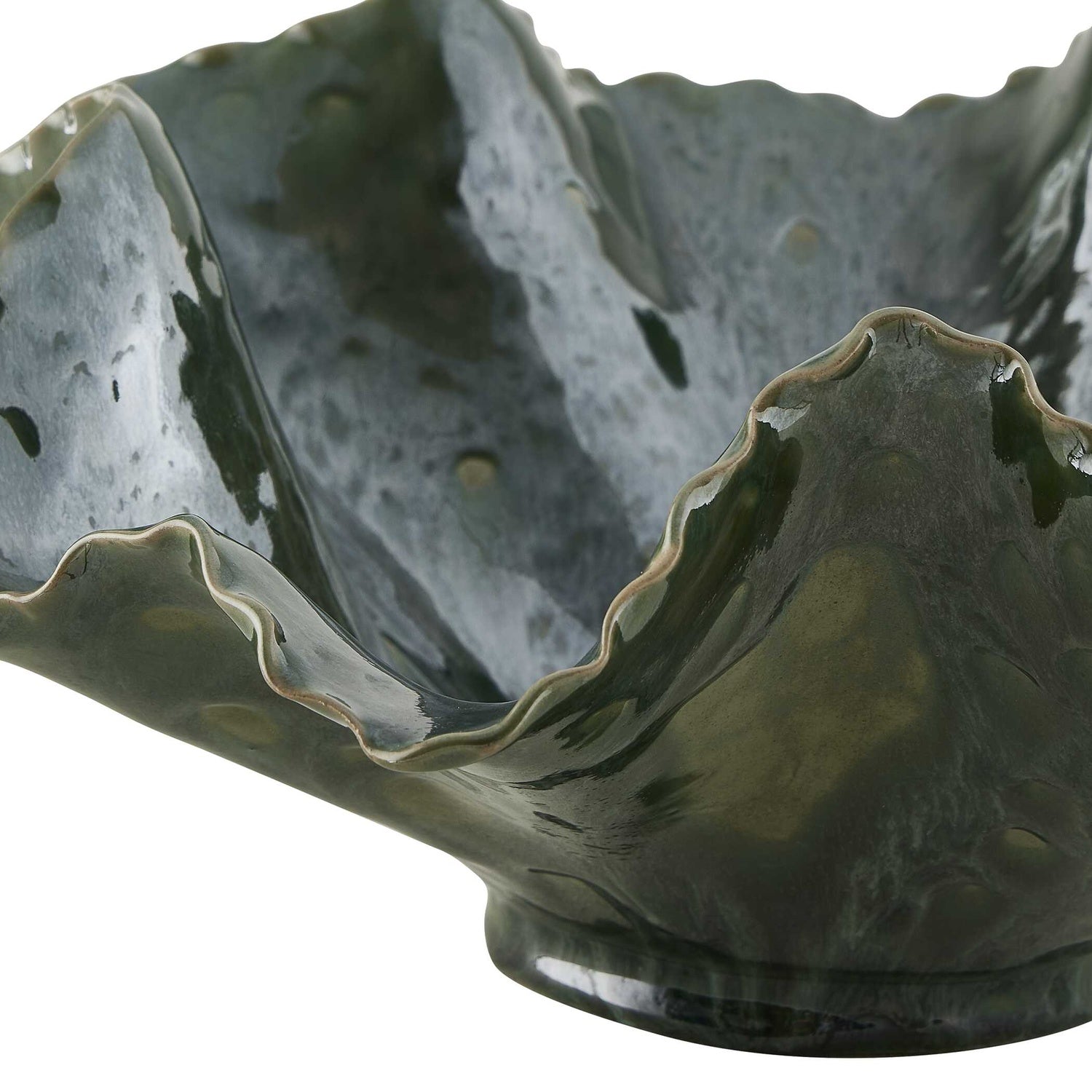 UTTERMOST VERDANT BLOOM EMERALD OUTDOOR BOWL - Decorative Accents