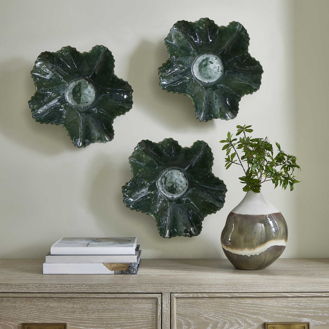UTTERMOST Verdant Bloom Emerald Outdoor Bowl - Decorative Accents