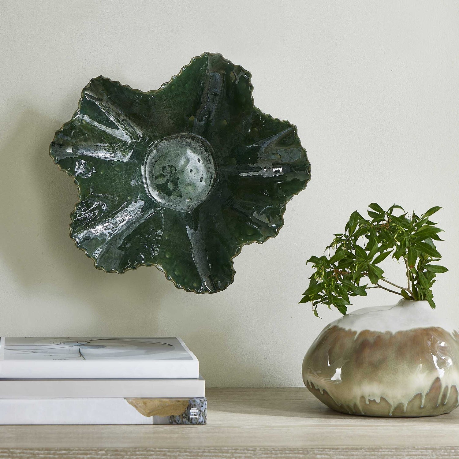 UTTERMOST Verdant Bloom Emerald Outdoor Bowl - Decorative Accents