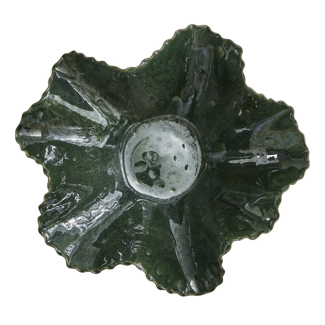 UTTERMOST Verdant Bloom Emerald Outdoor Bowl - Decorative Accents