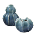 UTTERMOST Ocean Wave Outdoor Glazed Vases Set Of 2 - Decorative Accents
