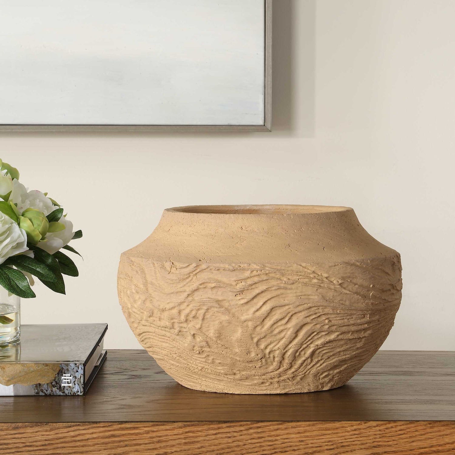 UTTERMOST Sandstone Flow Terracotta Vase - Decorative Accents