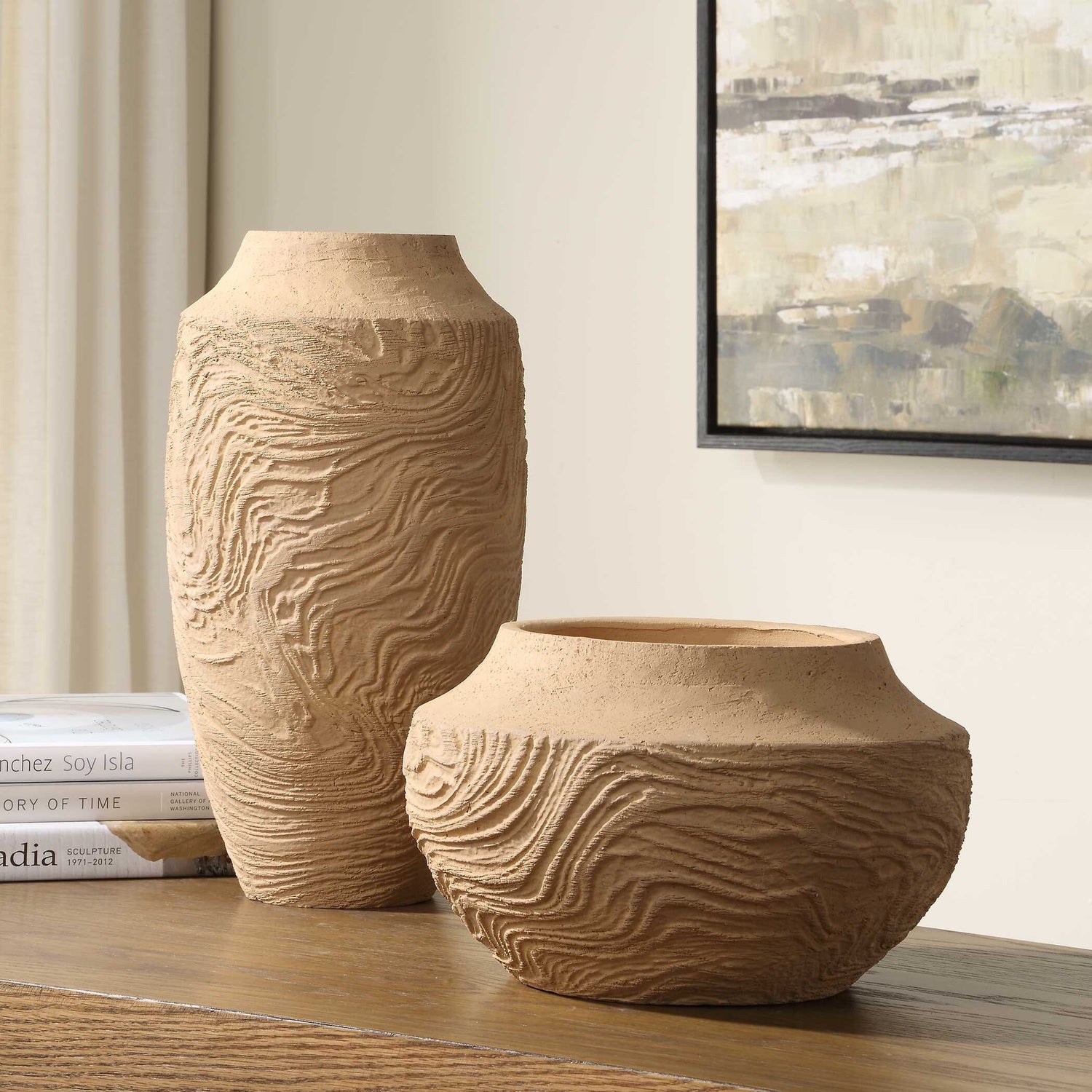 UTTERMOST Sandstone Flow Terracotta Vase - Decorative Accents