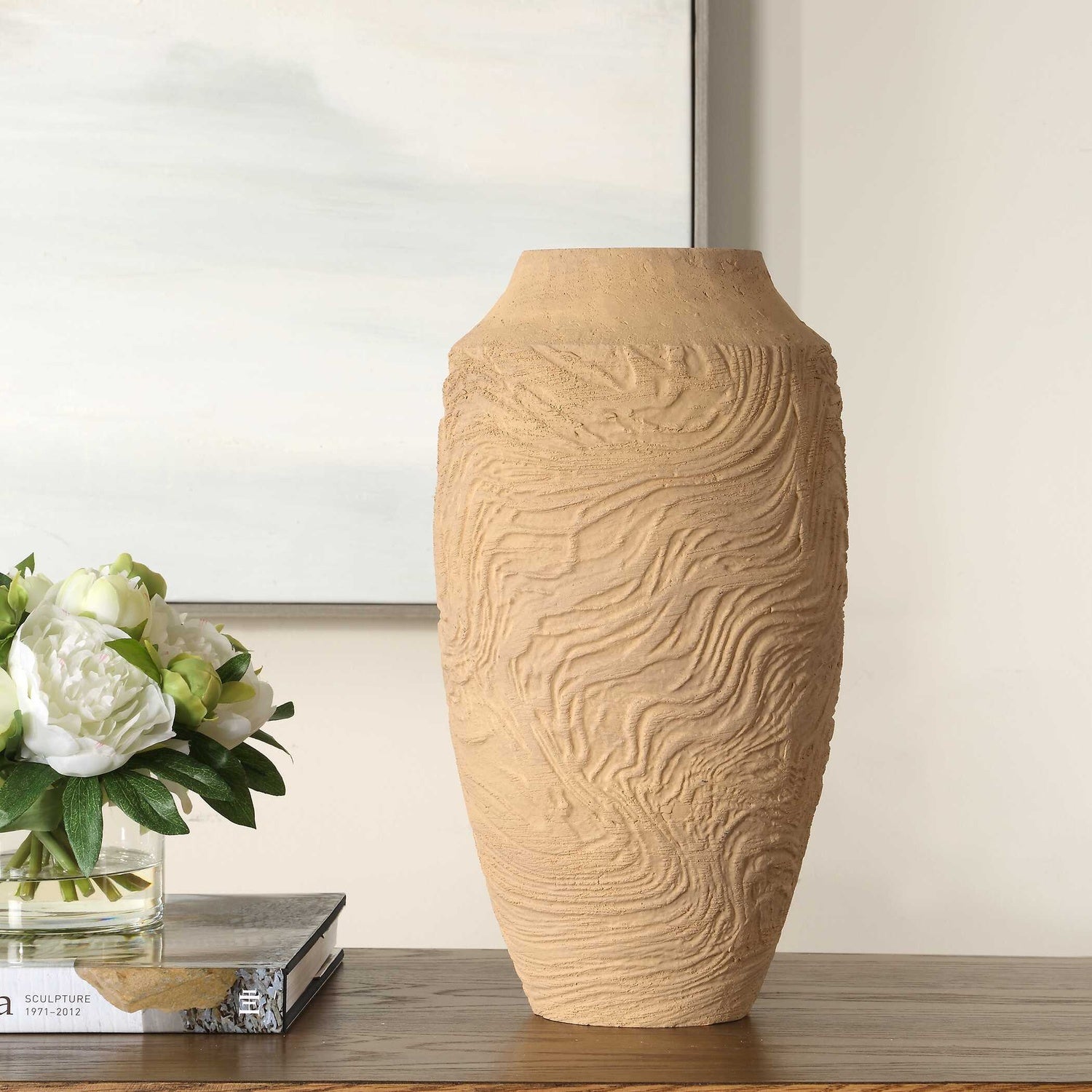 UTTERMOST Sandstone Flow Terracotta Vase - Decorative Accents