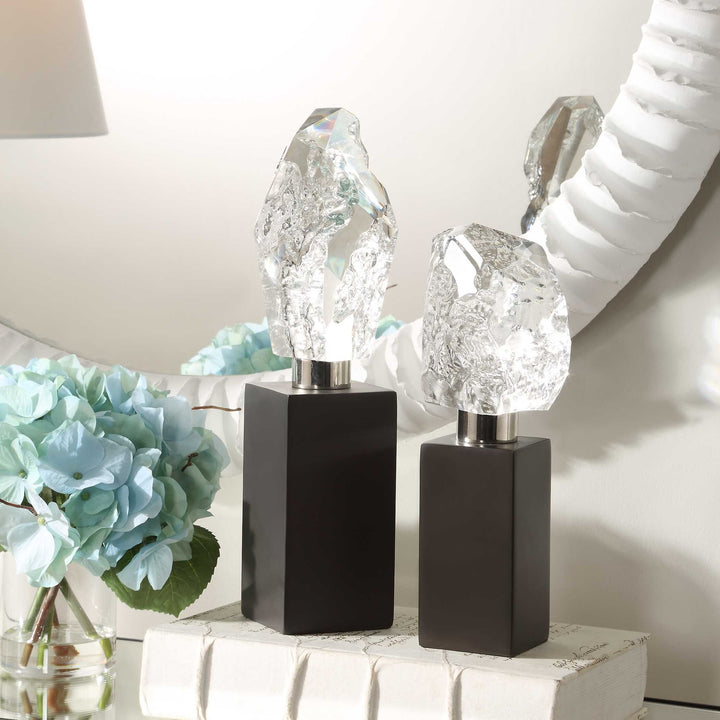 UTTERMOST Crystal Peak Sculptures Set Of 2 - Decorative Accents