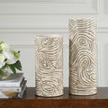 UTTERMOST Swirl Earth Tone Vases Set Of 2 - Decorative Accents
