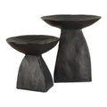 UTTERMOST Shadow Pedestal Bowls Set Of 2 - Decorative Accents