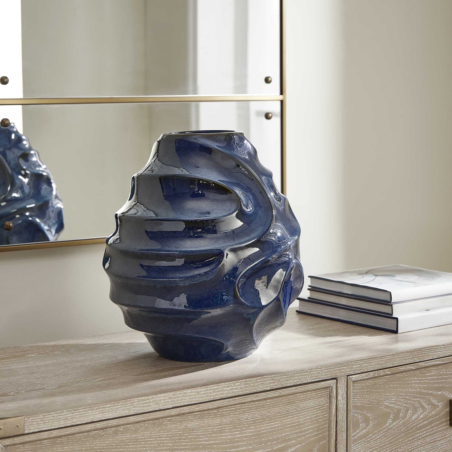 UTTERMOST Helix Swirl Outdoor Vase - Decorative Accents