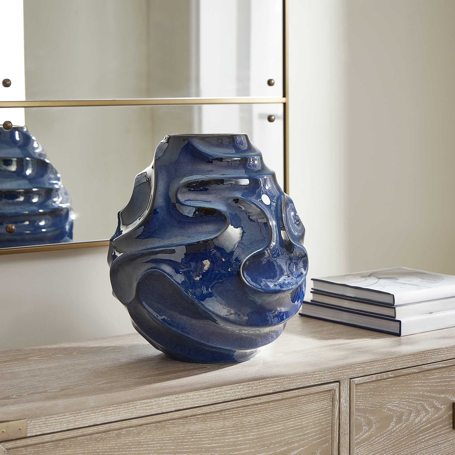 UTTERMOST HELIX SWIRL OUTDOOR VASE - Decorative Accents