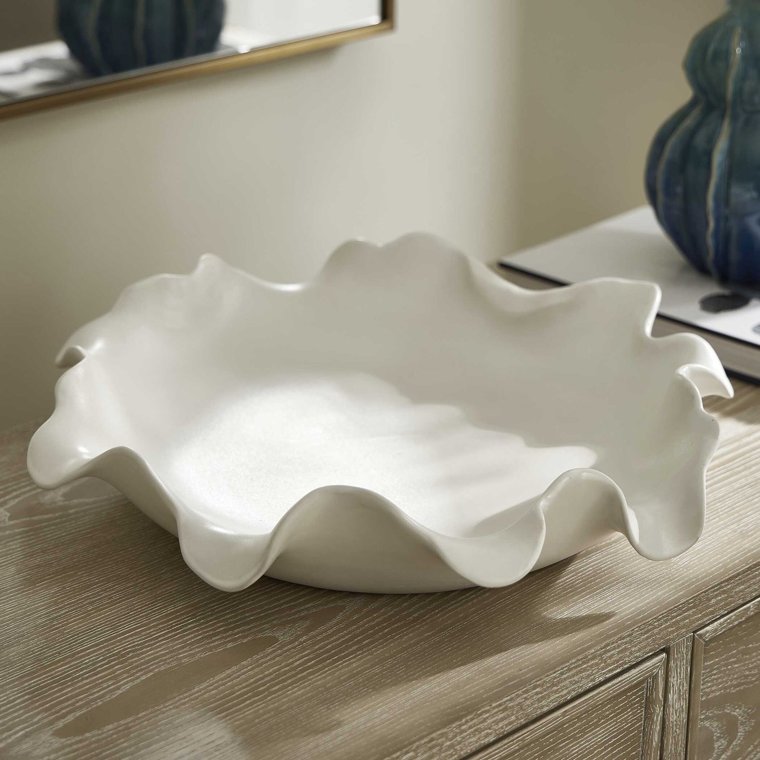 UTTERMOST WAVE CREST OUTDOOR BOWL - Decorative Accents