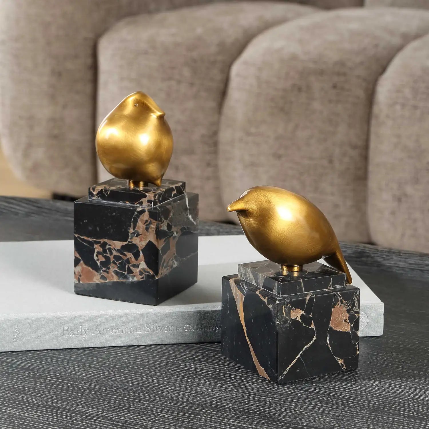 UTTERMOST Finch Bird Figurines Set Of 2 - Decorative Accents