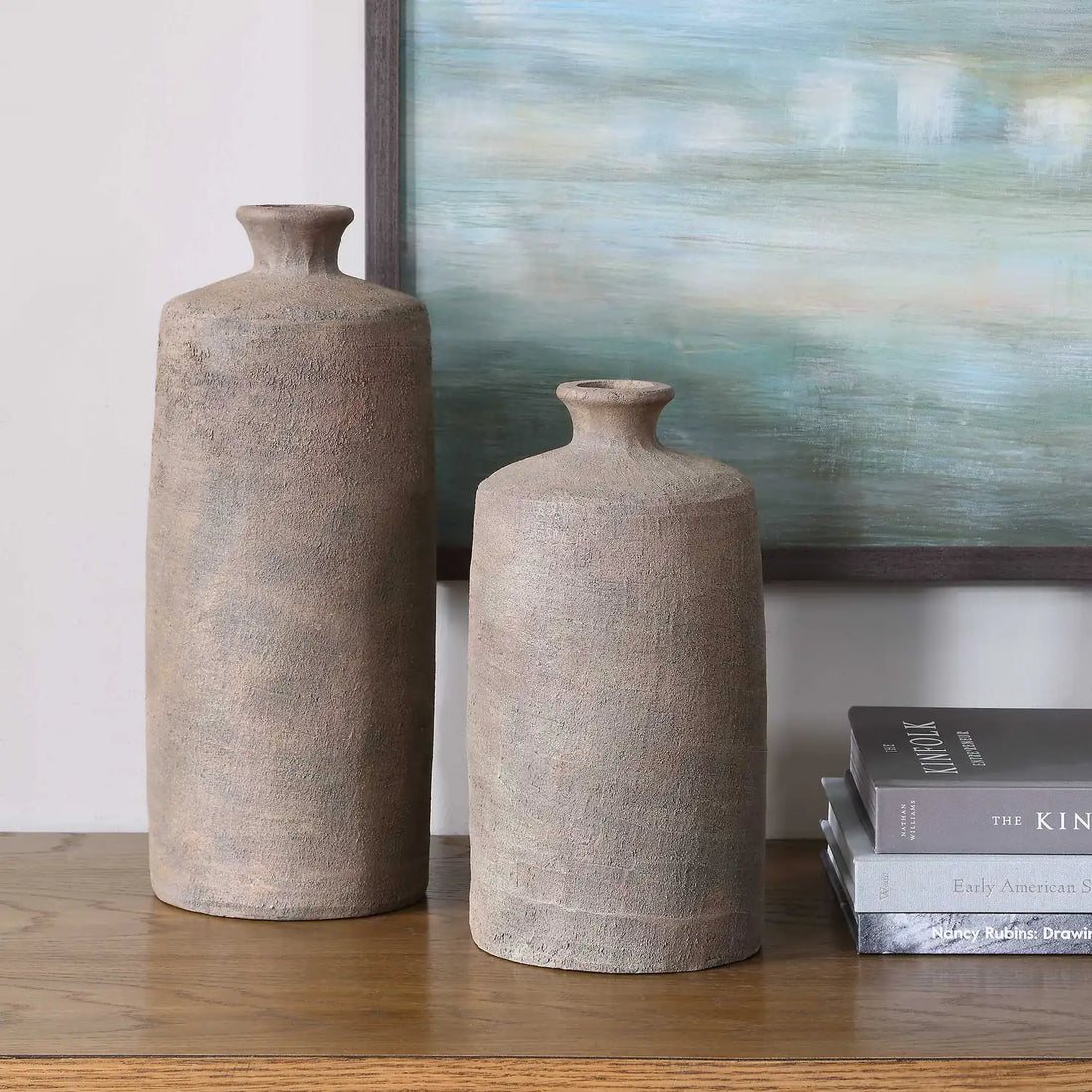 UTTERMOST Terrene Clay Vases S/2 - Decorative Accents