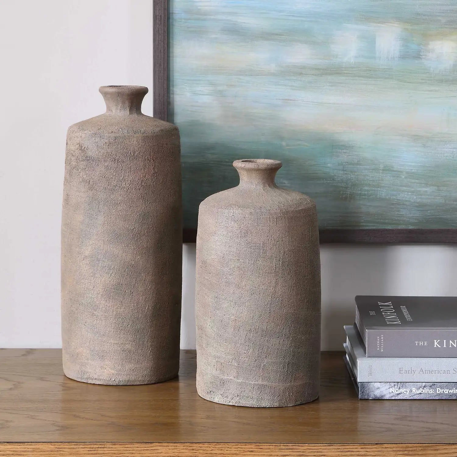 UTTERMOST Terrene Clay Vases S/2 - Decorative Accents