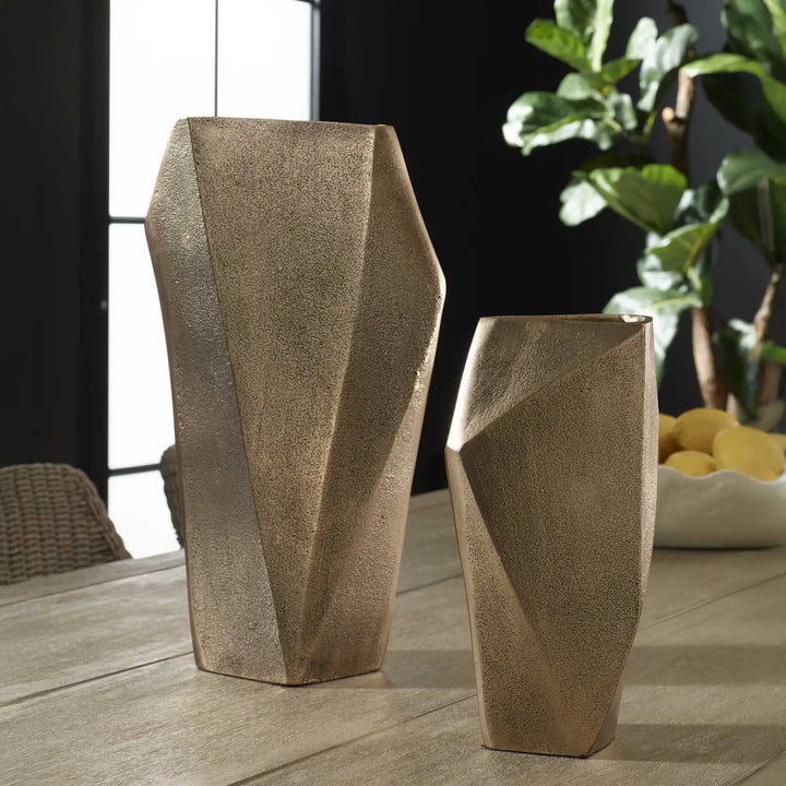 UTTERMOST GeoForm Indoor-Outdoor Vases Set Of 2 - Decorative Accents