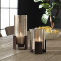 UTTERMOST FLUTED FIRE CYLINDER CANDLEHOLDERS - Decorative Accents