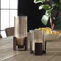 UTTERMOST FLUTED FIRE CYLINDER CANDLEHOLDERS - Decorative Accents