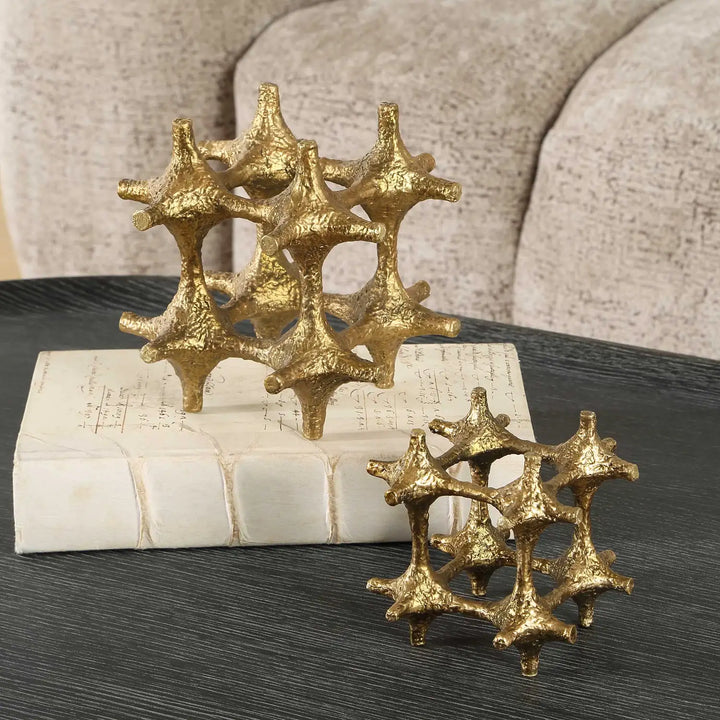 UTTERMOST Gilded Connection Modern Sculptures Set Of 2 - Decorative Accents