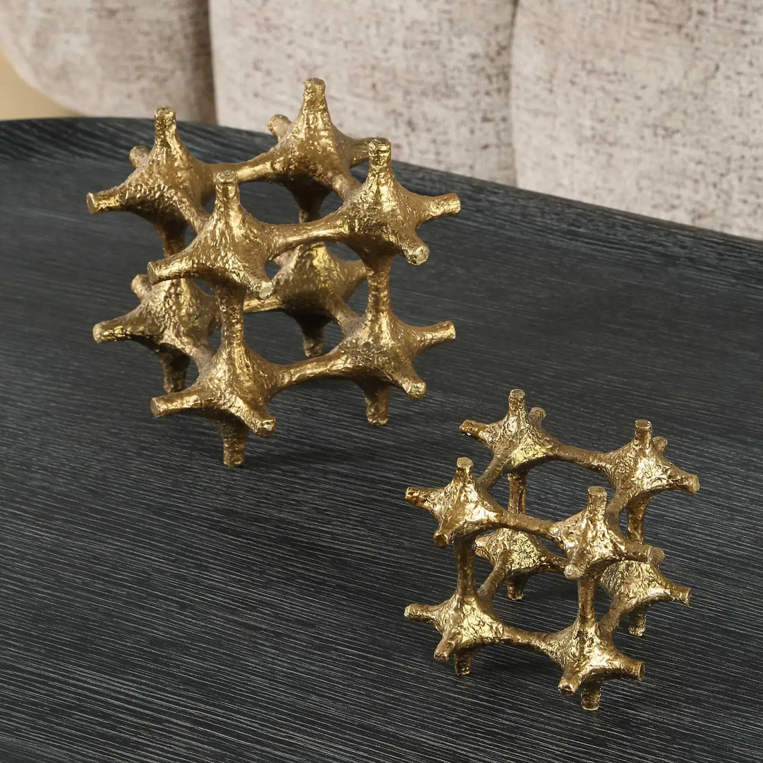 UTTERMOST Gilded Connection Modern Sculptures Set Of 2 - Decorative Accents