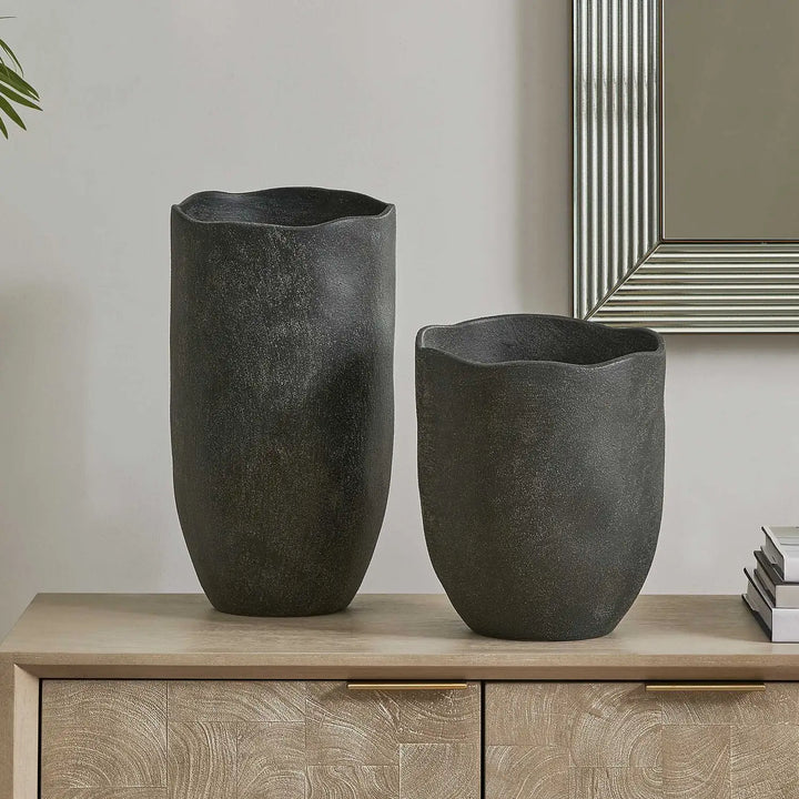 UTTERMOST Komorebi Indoor-Outdoor Vases Set Of 2 - Decorative Accents