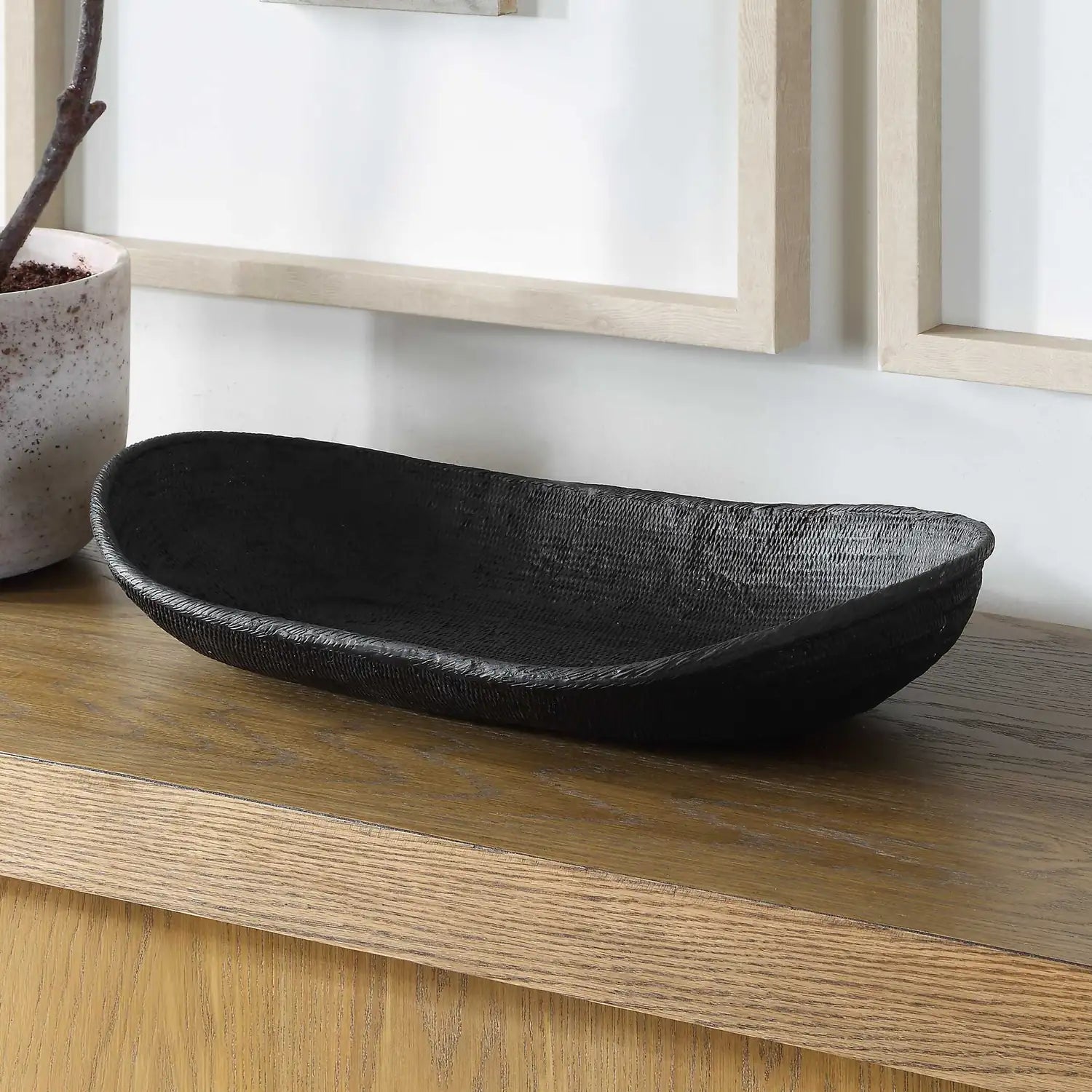UTTERMOST EMBER WEAVE INDOOR-OUTDOOR OBLONG BOWL - Decorative Accents