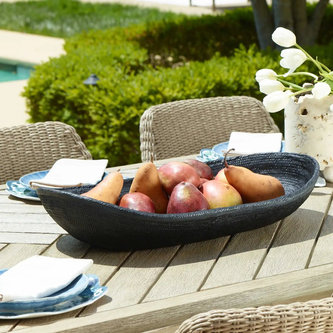 UTTERMOST Ember Weave Indoor-Outdoor Oblong Bowl - Decorative Accents