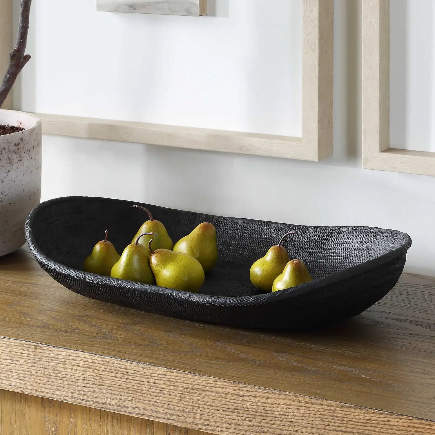 UTTERMOST Ember Weave Indoor-Outdoor Oblong Bowl - Decorative Accents