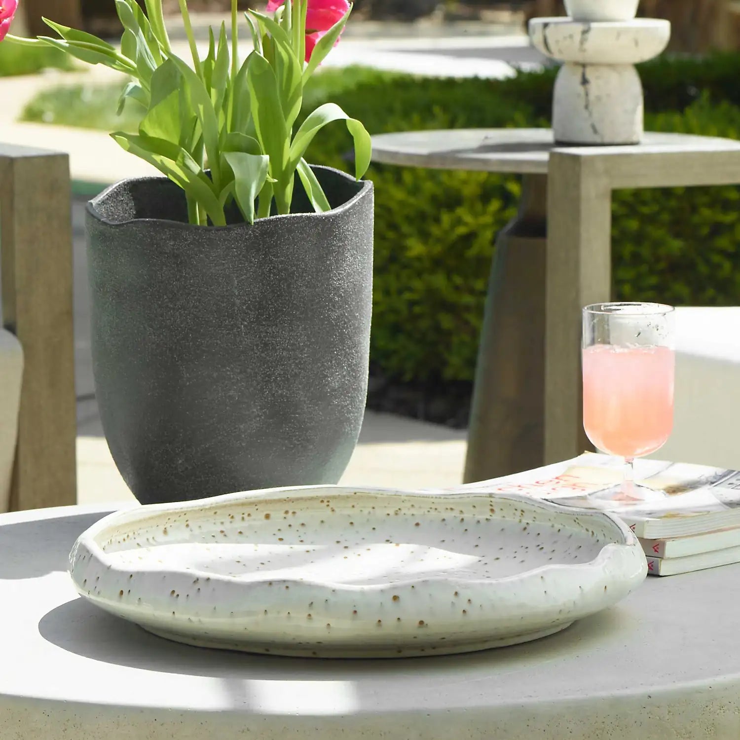 UTTERMOST Stardust Ripple Indoor-Outdoor Bowl - Decorative Accents