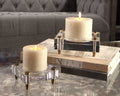 UTTERMOST Claire Crystal Block Candleholders Set Of 2 - Decorative Accents