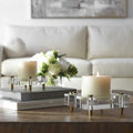 UTTERMOST Claire Crystal Block Candleholders Set Of 2 - Decorative Accents