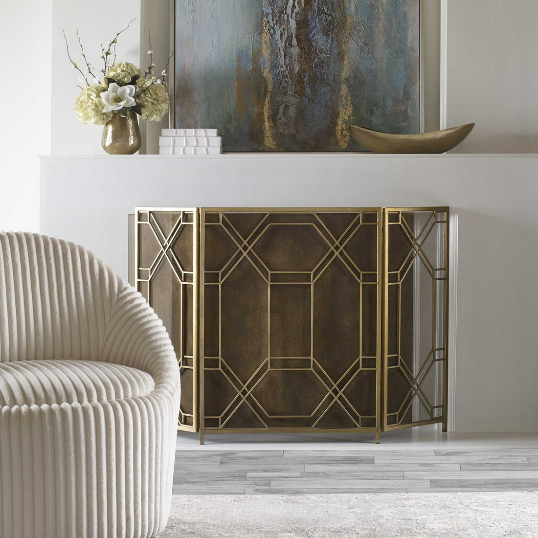 UTTERMOST Rosen Fireplace Screen - Decorative Accents