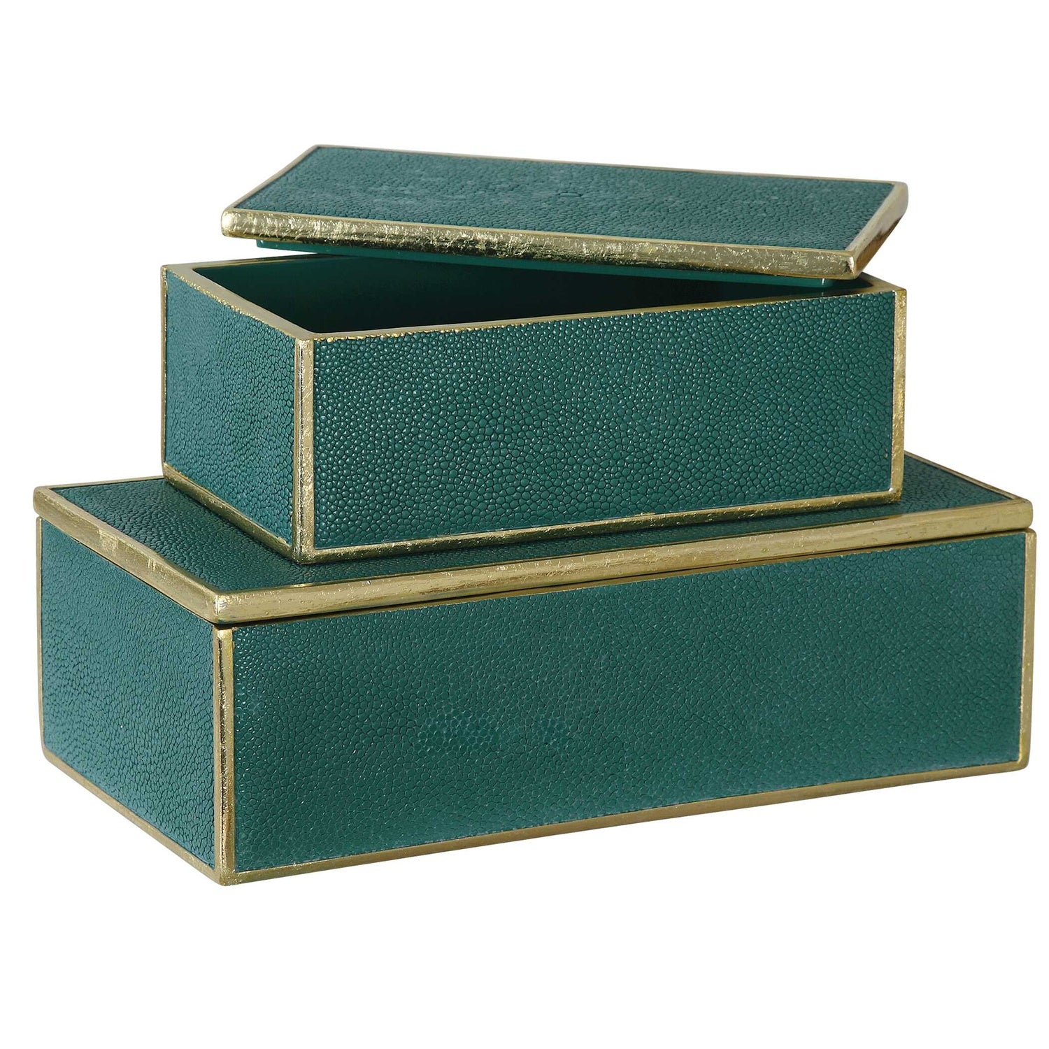 UTTERMOST KARIS EMERALD BOXES - Decorative Accents
