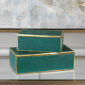 UTTERMOST KARIS EMERALD BOXES - Decorative Accents