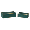 UTTERMOST Karis Emerald Boxes Set Of 2 - Decorative Accents