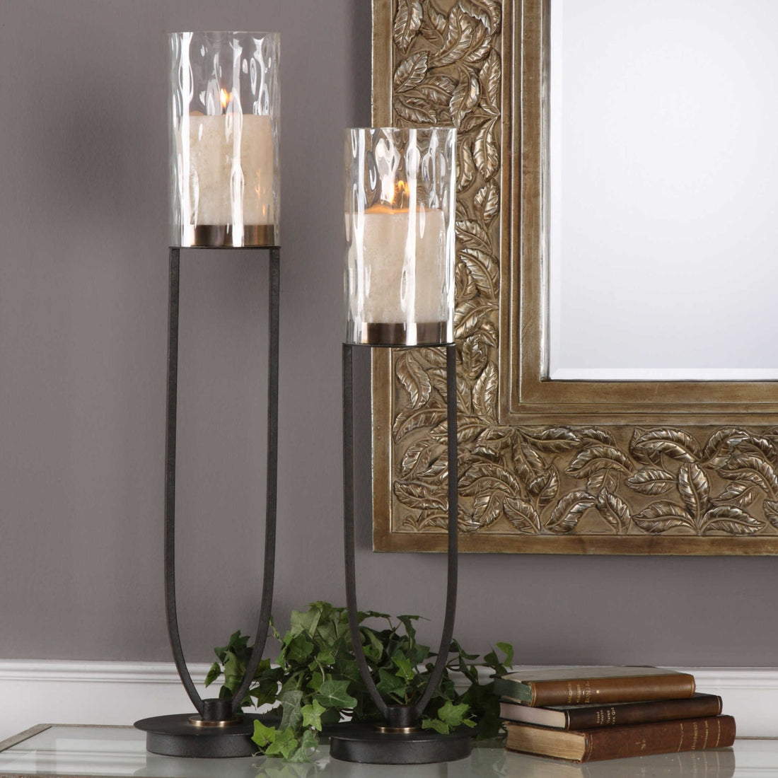 UTTERMOST Durga Work Candleholders Set Of 2 - Decorative Accents